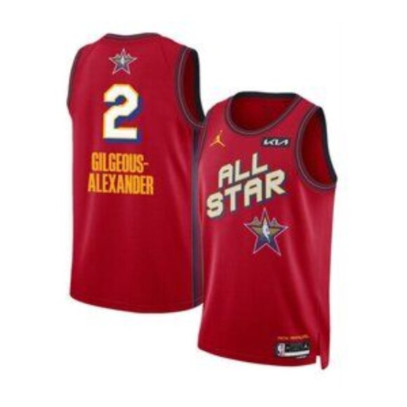 Mens Shai Gilgeous-Alexander Red 2025 All Star Stitched Jersey